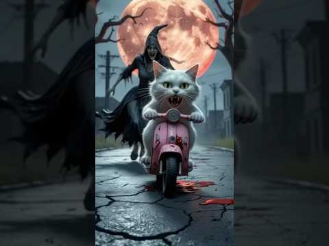 😿 Cat Chased by Witch – Emotional Sad Miaw Miaw Cat Story (AI Animated)   #cat #aicat #fy #ai