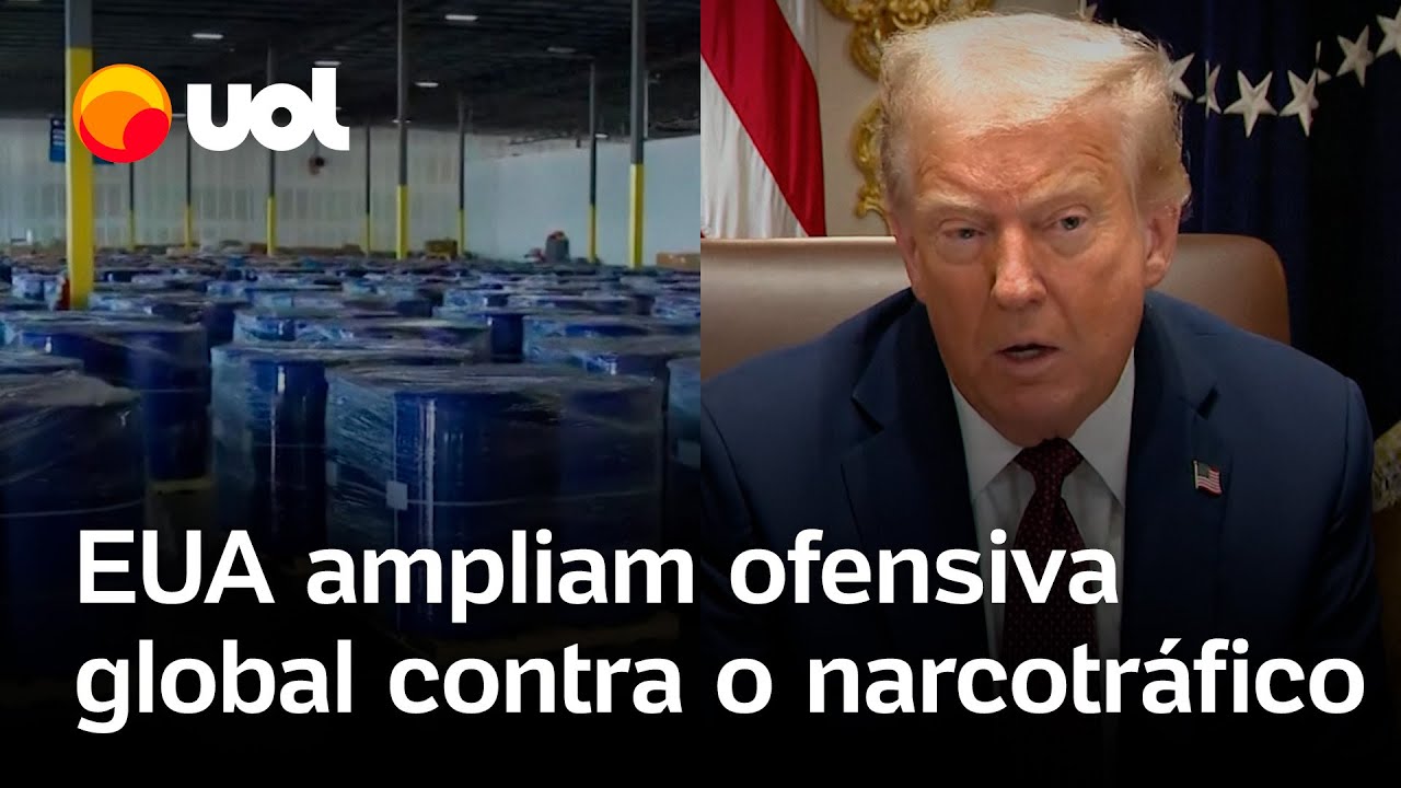 Trump amplia ofensiva global contra o narcotráfico; EUA atacaram lancha suspeita no Caribe