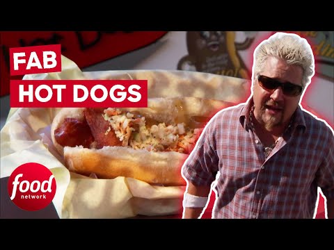 Guy Thinks These Hot Dogs Are FAB! | Diners, Drive-Ins & Dives