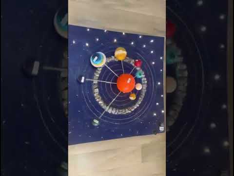 Working model of solar system school project #scienceproject #schoolproject #viralshort #viralvideo