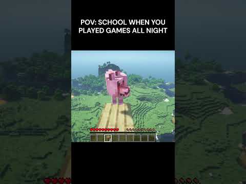 POV SCHOOL WHEN YOU PLAYED GAMES ALL NIGHT #minecraft #minecraftshorts #alookhaoge #gaming