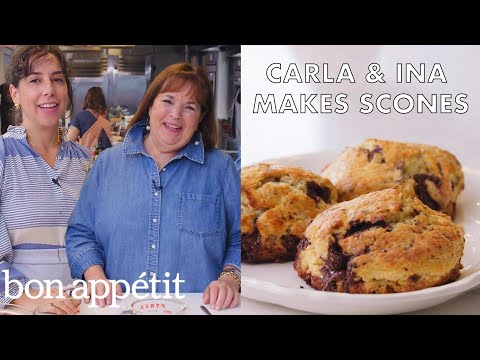 Carla and Ina Garten Make Chocolate-Pecan Scones | From the Test Kitchen | Bon Appétit - UCbpMy0Fg74eXXkvxJrtEn3w