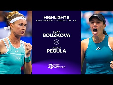 Marie Bouzkova vs. Jessica Pegula | 2023 Cincinnati Round of 16 | WTA Match Highlights