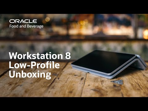 Unboxing the Oracle MICROS Workstation 8 with a low-profile stand