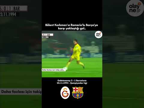 Bülent Korkmaz Romario'lu Barça'ya az kalsın gol atıyor.. #galatasaray #youtubeshorts #viral #futbol