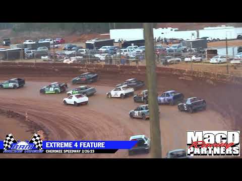 Extreme 4 Feature - Cherokee Speedway 2/26/23 - dirt track racing video image