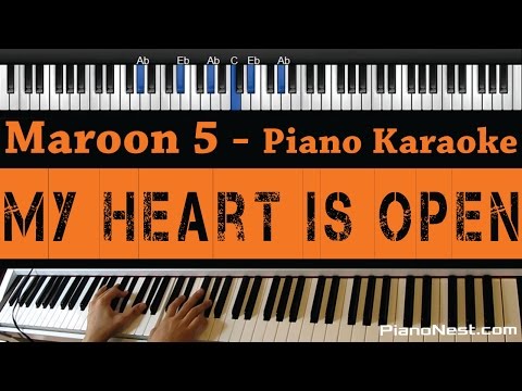 Maroon 5 feat. Gwen Stefani - My Heart Is Open - Piano Karaoke / Sing Along