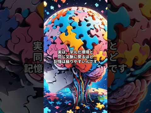 【覚えておきたい心理学】文脈依存記憶#心理学#雑学