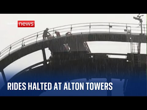 Rides halted at Alton Towers due to 'adverse weather'