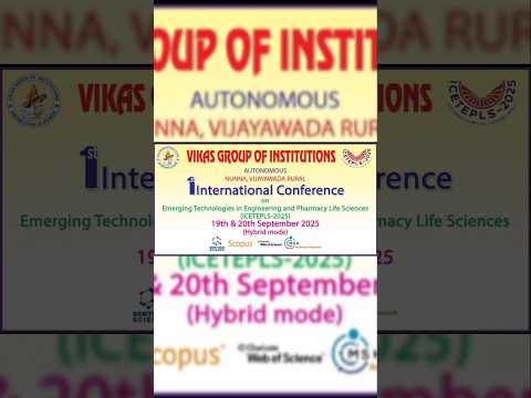 1st International conference vikas group of institutions Autonomous ✨✨ #college #confrence#viral
