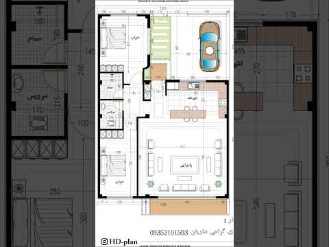 🏡 پلان ویلا جنوبی.   #shorts