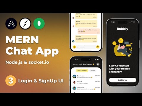 Build a Full Stack Chat App using Socket.io & Expo Router #3 - Login & SignUp UI