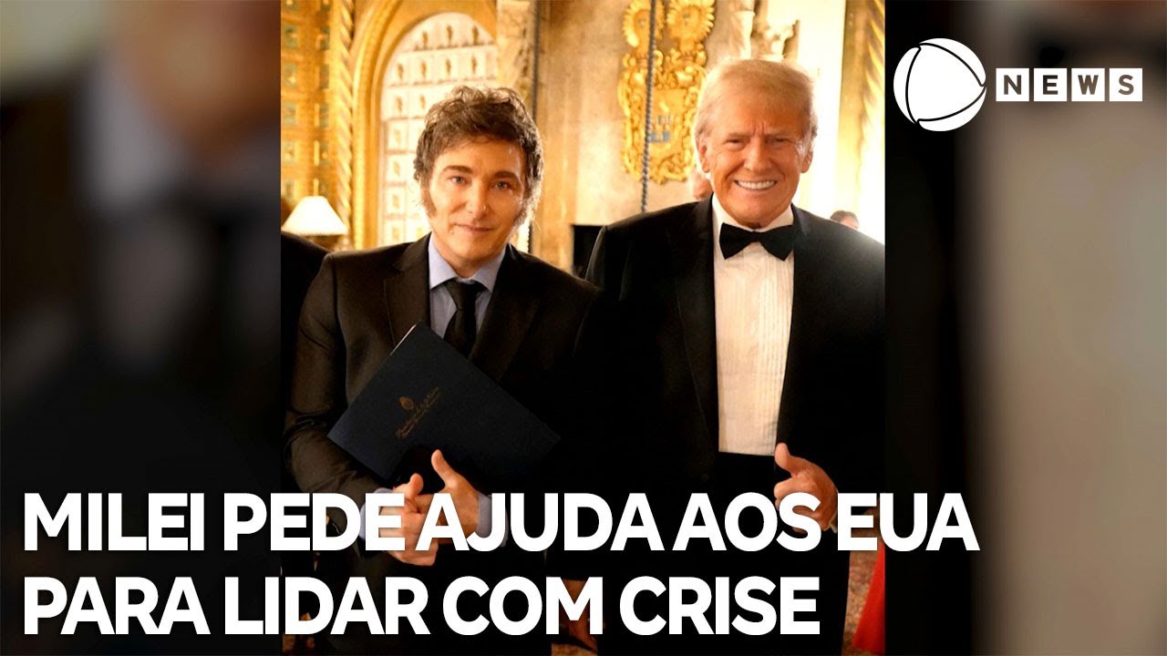 Milei pede ajuda aos EUA para lidar com crise econômica