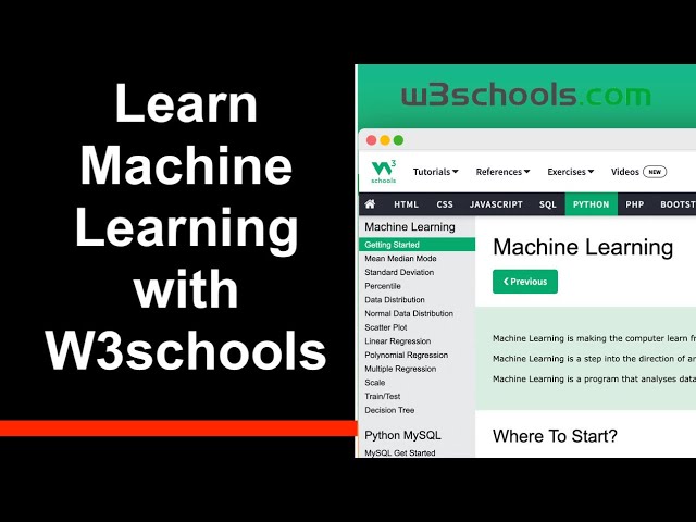 A Machine Learning Tutorial for W3Schools