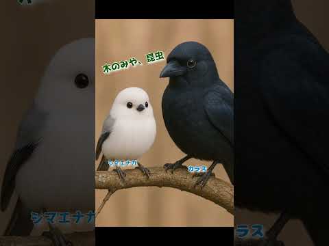 #AI動画#シマエナガカラス