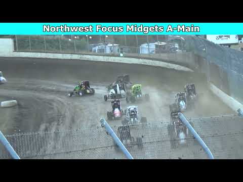 Grays Harbor Raceway, July 8, 2023 Northwest Focus Midgets A-Main - dirt track racing video image