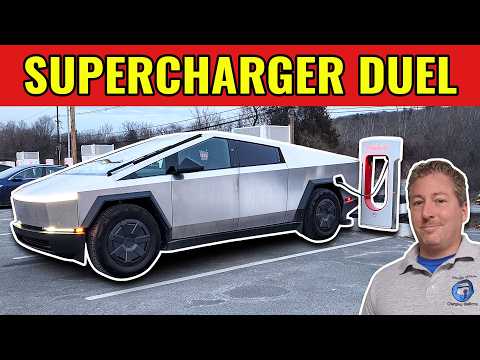 Tesla Cybertruck Supercharger V3 vs V4 (really V3.5) Comparison With Full Charging Analysis