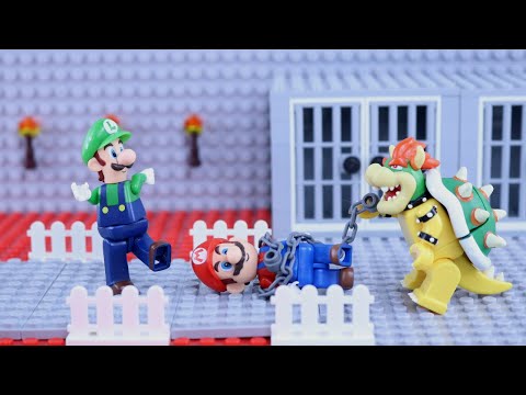 マリオがクッパに捕まった！助けてルイージ！【レゴ】