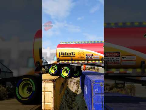Truck Tow Trailers vs Containers #short #beamng #beamngdrive #trucksvs