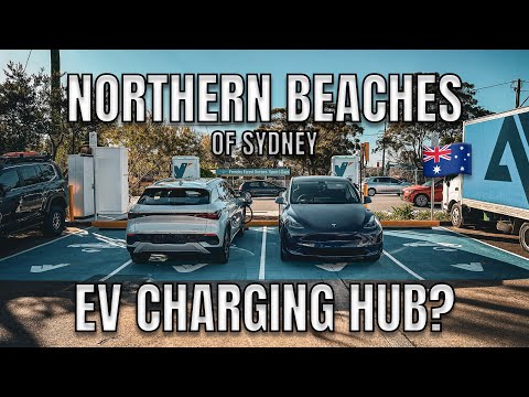 2023 Tesla Model Y EV DC Fast Charging Hub on Sydney Northern Beaches