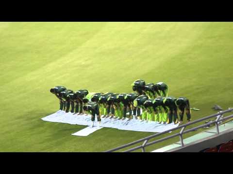 Pak Team is offering prayer in Mohali Cricket stadium  