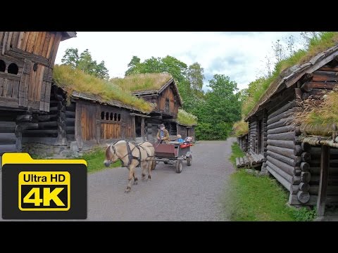 4K Beautiful Norway Village Life and Landscapes Stock Footages