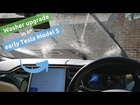 Tesla Model S windscreen washer jet upgrade. A cheap DIY job.