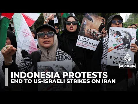Hundreds in Indonesia’s Jakarta protest against US‑Israel strikes on Iran