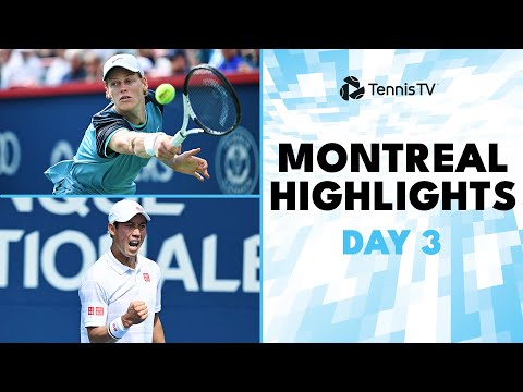 Sinner Faces Coric; Nishikori & Medvedev In Action | Montreal 2024 Day 3 Highlights