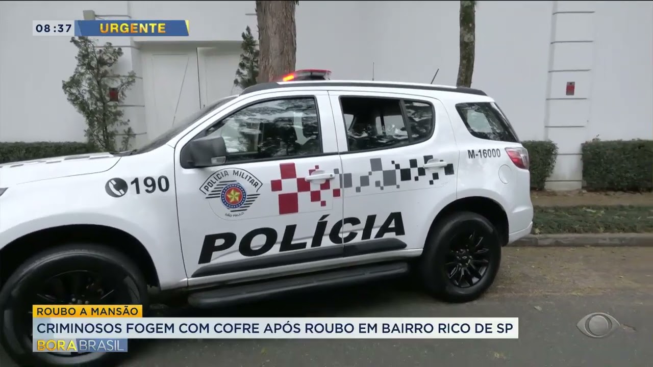 Criminosos fogem com cofre após roubo em bairro nobre de SP