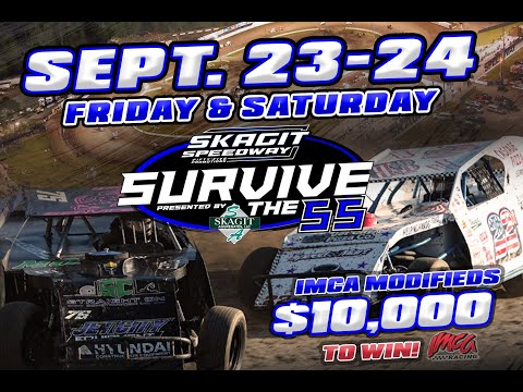 9/23/22 Skagit Speedway Survive The 55 IMCA Modifieds Night #1 (Heats, Feature, &amp; Top 3 Interviews) - dirt track racing video image