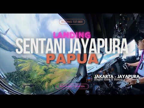 Boeing 737-800 Landing At Jayapura Papua