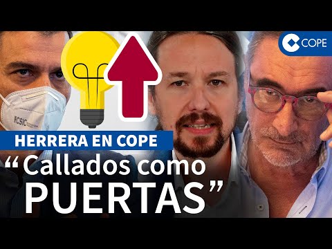 Herrera saca la hemeroteca y retrata a Iglesias, Sánchez y Garzón con la subida de la luz