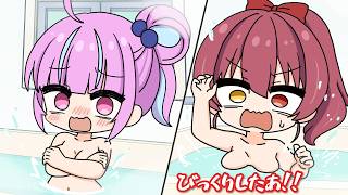 How would Hololive Members react to getting peeped at? w/ Marine & Kan