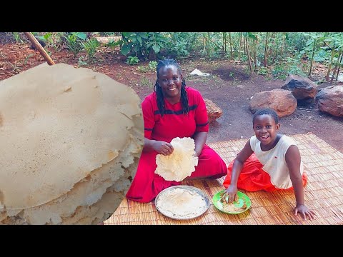 PREPARING ARABIC BREAD FOR LUNCH IN MY AFRICAN VILLAGE.  DELICIOUS REGAG BREAD_#arabicfood #kuboos 