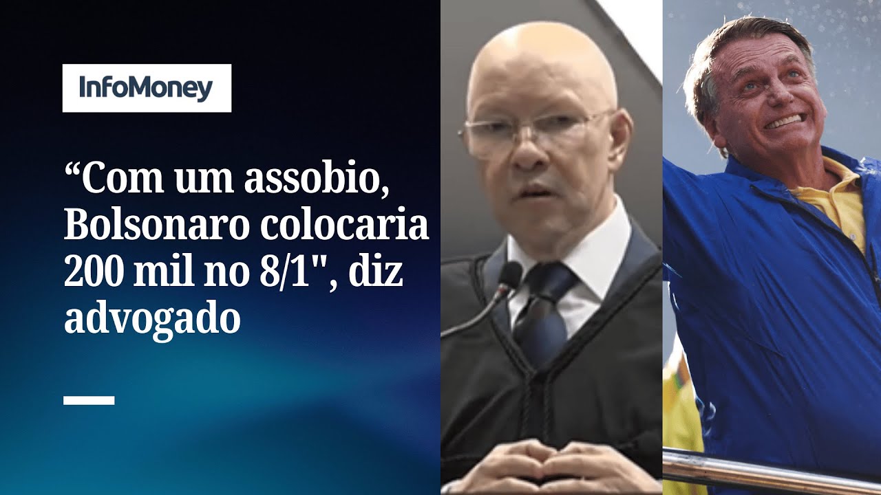 8/1: Se Bolsonaro quisesse, teria colocado 200 mil pessoas, não 2 mil, diz advogado | InfoMoney News