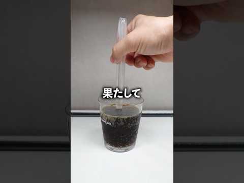 氷のストロー作ってみた