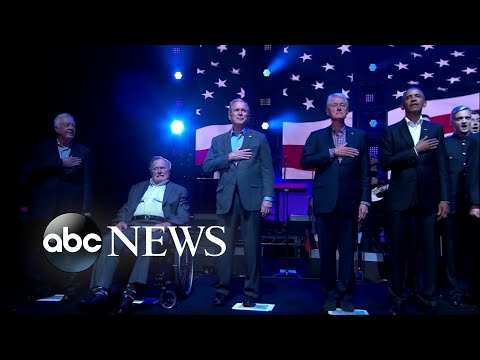 5 former presidents come together for concert for hurricane relief