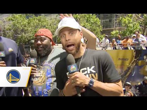 Stephen Curry AMAZING Interview During 2022 Champions Parade video clip