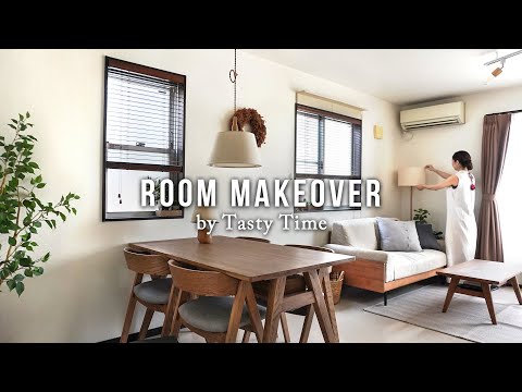 新しい照明とラグで模様替えとリビングの整理整頓🛋️／暮らしを整える休日／ふたり暮らしのごはん