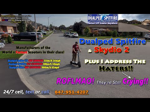 I Address The Haters! Spitfire & Skydio 2 In Action! Fastest 52V Scooter On Planet Earth!