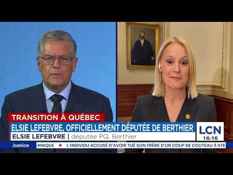 Assermentation: «C’est vraiment émouvant», lance la députée péquiste Elsie Lefebvre