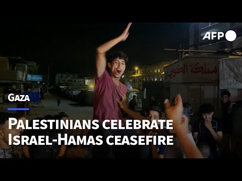 Gazans celebrate in Khan Yunis following Hamas-Israel deal | AFP