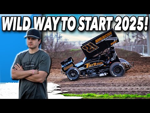 A Wild First Sprint Car Race of 2025! - dirt track racing video image