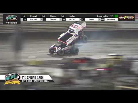 Knoxville Raceway 410 Highlights / July 2, 2022 - dirt track racing video image