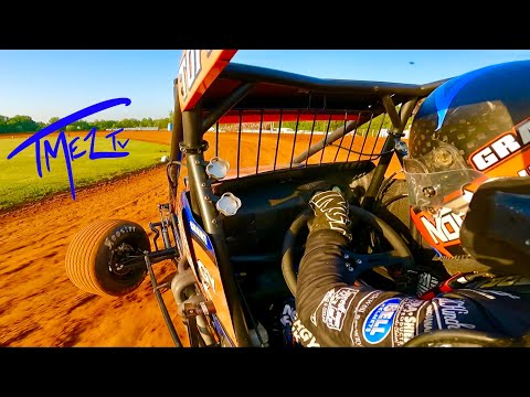 Sprint Week Interview by Pat Sullivan &amp; Justin Grant Qualifying at Bloomington Speedway - dirt track racing video image
