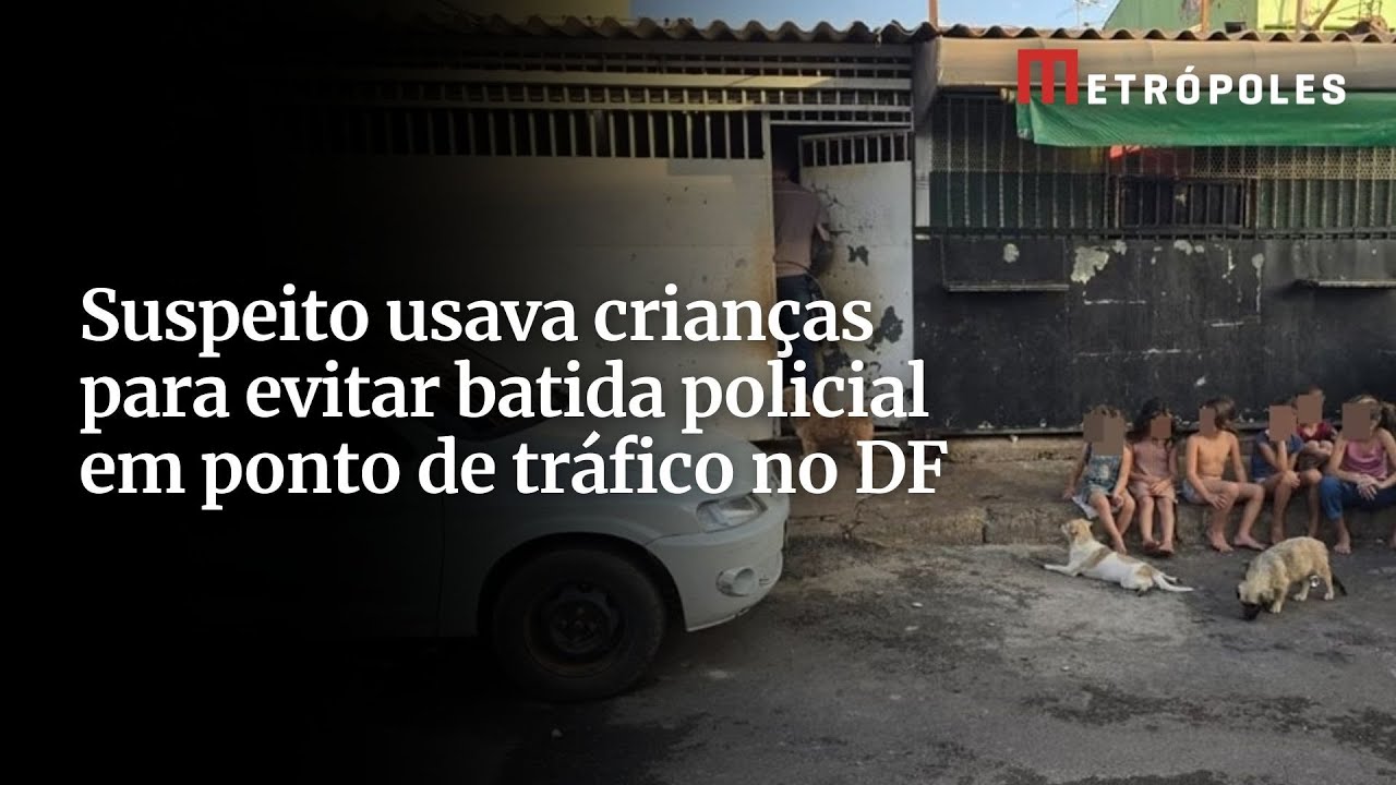 Suspeito usava crianças para evitar batida policial em ponto de tráfico no DF
