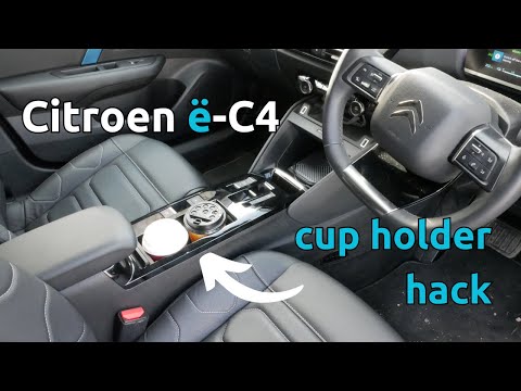 Improving the cup holders in the Citroen C4/e-C4. My hack to make these work with coffee cups.