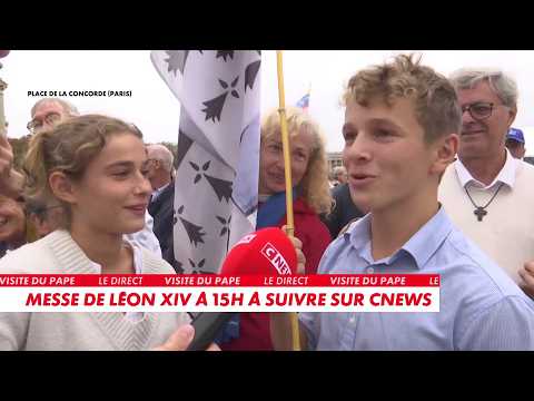 De nombreux Bretons sont <strong>venus</strong> à Paris pour assister à la messe du pape
