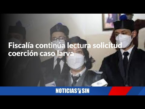 Fiscalía continúa lectura solicitud coerción caso larva